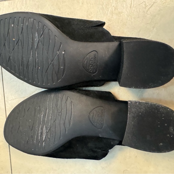 Black faux Suede block heel Abeo Arch Support 7 - Picture 4 of 4